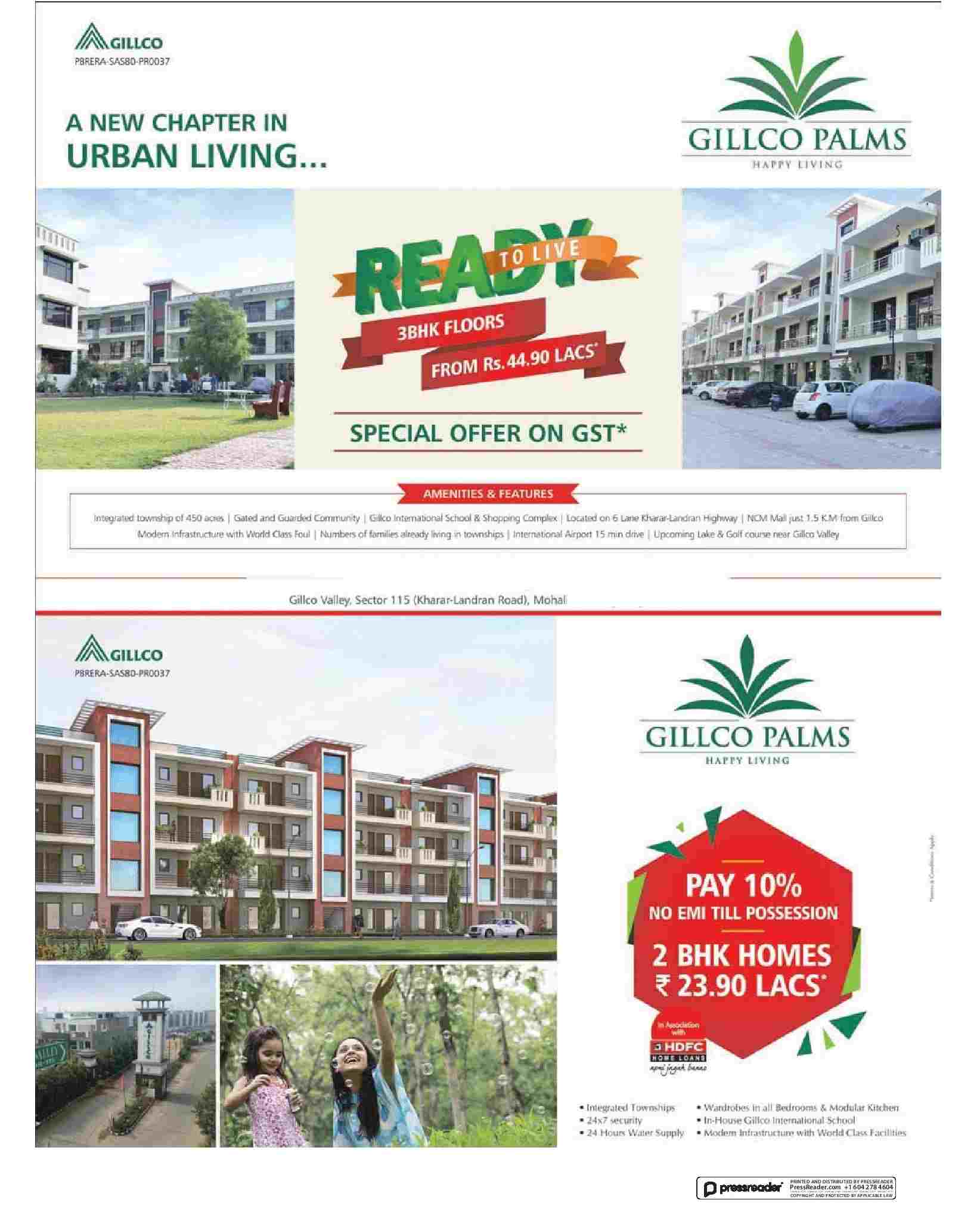 A new chapter of urban living is ready to live at Gillco Palms in Mohali Update